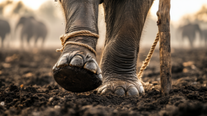 פיל קשור ליתד